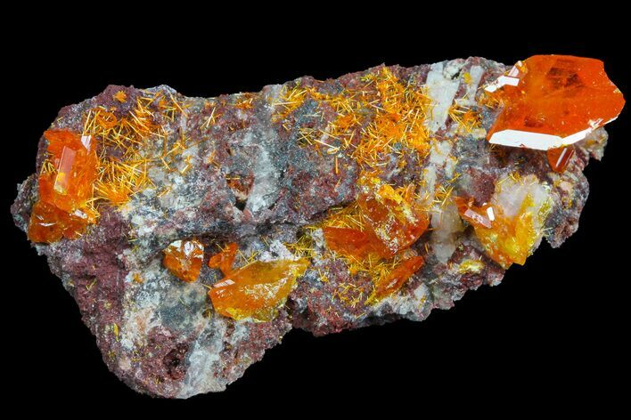 Wulfenite Crystal Cluster - Rowley Mine, AZ #76901